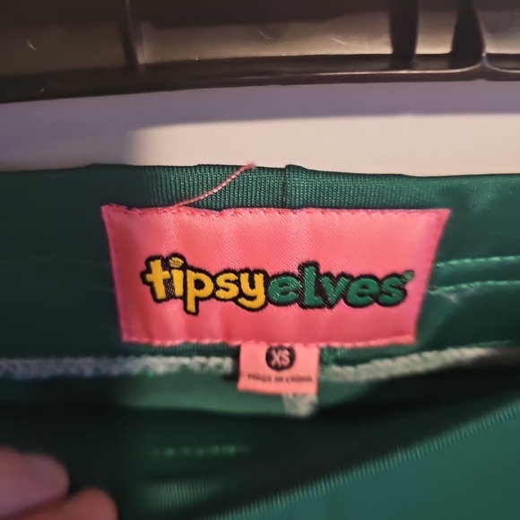 NWOT Women's Tipsy Elves Size XS Mexico Leggings Red Green White - Picture 3 of 7